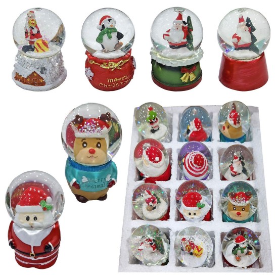 Χιονόμπαλα χριστουγέννων ø4,5x6,5cm Xmasfest 1133858