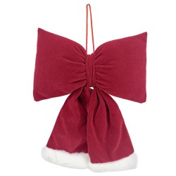 Φιόγκος Κόκκινος Γεμισμένος Φουσκωτός 29x21x5cm Xmasfest 1133903