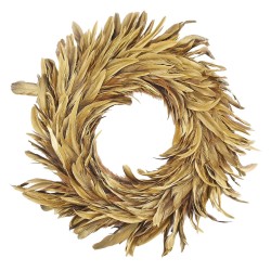 Στεφάνι με Φτερά & Πούπουλα Χρυσό ø50cm Xmasfest 1133905