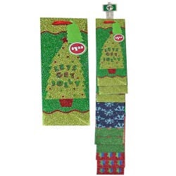 Τσάντα Δώρου Ποτού  Χάρτινη Χριστουγέννων 35,5x11,5x11,5cm Xmasfest 1133922