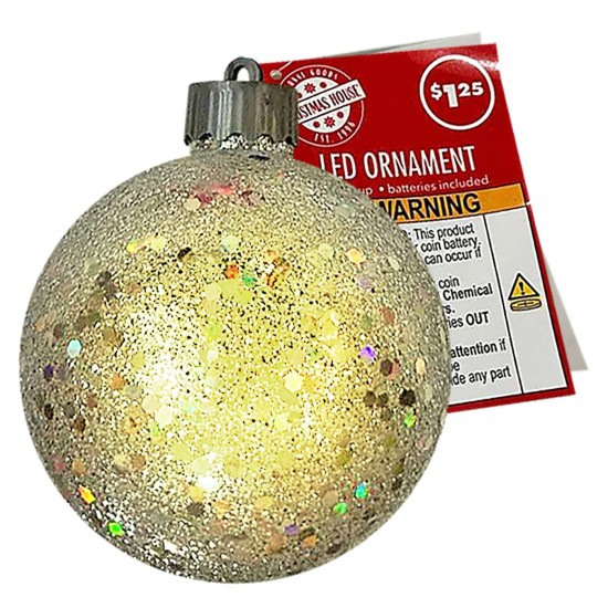 Μπάλα Κρεμαστή  Χριστουγέννων με LED ø10cm Xmasfest 1133927