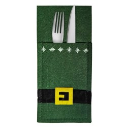 Θήκη Μαχαιροπήρουνων Xmas Πράσινη 22x10cm Xmasfest 1133959