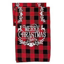 Runner Διακόσμησης Τραπεζιού Λινάτσα Santa car 180x35cm Xmasfest 1133964