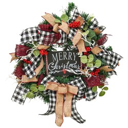 Στεφάνι Χριστουγεννιάτικο Πίνακας Merry Christmas ø30cm Xmasfest 1133967