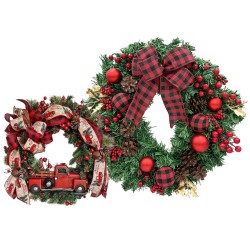 Στεφάνι Χριστουγεννιάτικο με γκι ø40cm Xmasfest 1133973