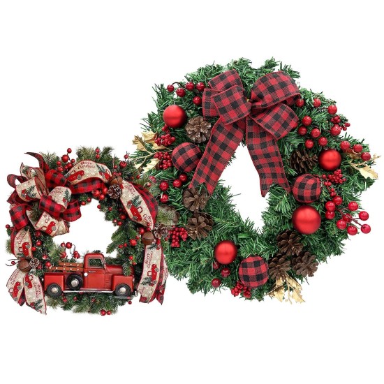 Στεφάνι Χριστουγεννιάτικο με γκι ø40cm Xmasfest 1133973