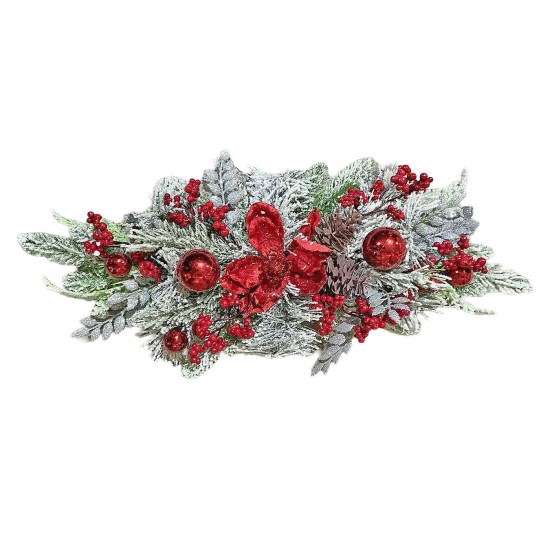 Αψίδα Χιονισμένη με Χριστουγεννιάτικη Διακόσμηση 60x27cm Xmasfest 1133975