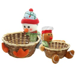 Καλάθι με Χριστουγεννιάτικη Φιγούρα ø18 x Y:17cm Xmasfest 1133979