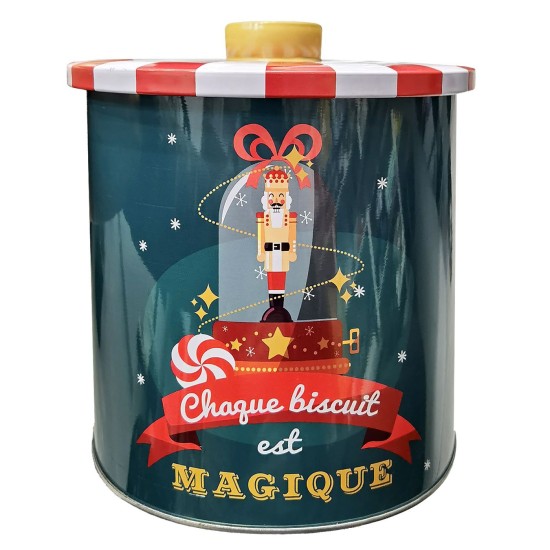 Μεταλλικό Κουτί Κυλινδρικό με Καρυοθραύστη 18x ø15,5cm Xmasfest 1133995