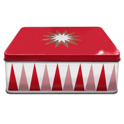 Μεταλλικό Κουτί Ορθογώνιο Χριστουγεννιάτικο 20x13x7cm Xmasfest 1133996