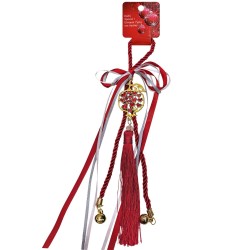 Γούρι Ρόδι με Κόκκινες Πέτρες 30cm Xmasfest 1134008