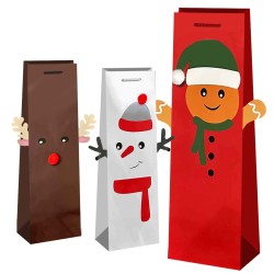 Τσάντα Δώρου Χάρτινη Ποτού Xmas Φιγούρα 37x13x13cm Xmasfest 1134022