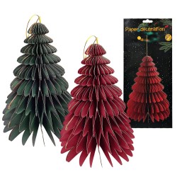 Δέντρο Χάρτινο 3D Πτυσσόμενο Μεγάλο 31x24cm Xmasfest 1134041