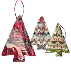 Στολίδι Κρεμαστό Πάνινο Δεντράκι 14x8cm Xmasfest 1134055