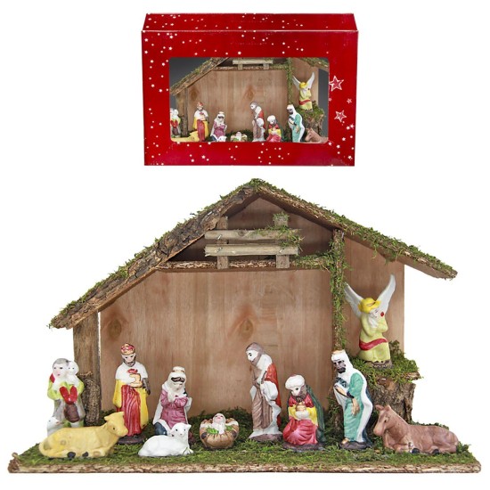 Φάτνη ξύλινη πολύ μεγάλη 37x24cm Xmasfest 113938 ΦΑΤΝΗ ΞΥΛΙΝΗ ΠΟΛΥ ΜΕΓΑΛΗ 37x24cm