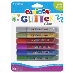 Κόλα glitter classic σετ=6τεμ carioca 6x10.5ml Carioca 42110