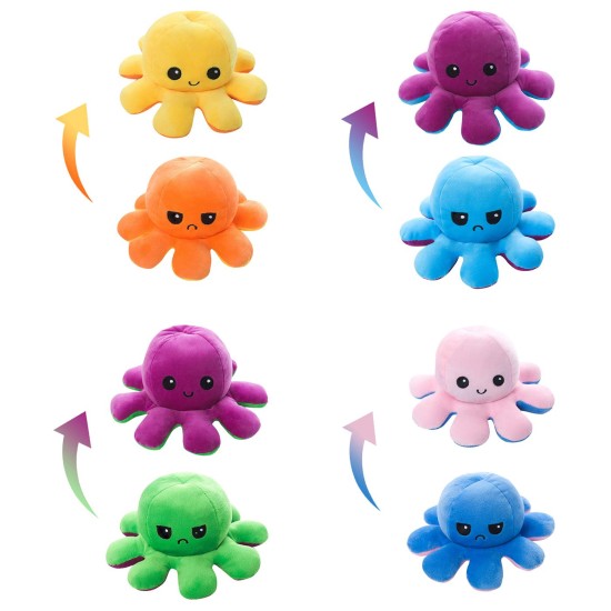 Χταπόδι λούτρινο αντιστρεπτό-octopus reversible 20cm Homie 116862