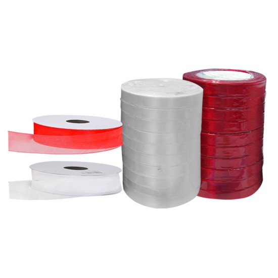 Κορδέλα οργάντζα λεπτή 45mx1,2cm JustNote 39194