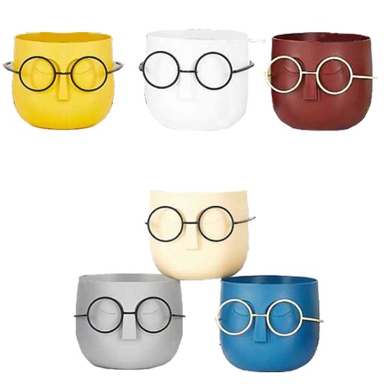 ΔΟΧΕΙΟ ΣΤΡΟΓΓΥΛΟ ΑΝΘΡΩΠΑΚΙ ΜΕ ΓΥΑΛΙΑ 10x10cm Homie 422988