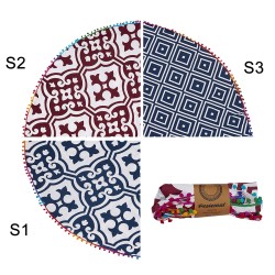 Πετσέτα Πεστεμάλ Στρογγυλή με Κρόσια ~290g Φ160cm SummerTiempo 622156