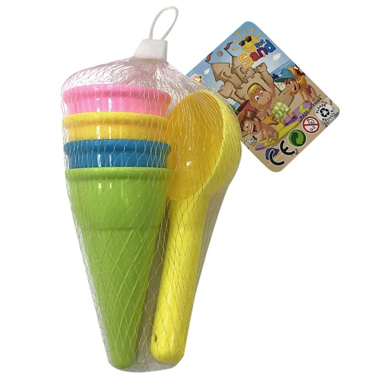 ΣΕΤ ΠΑΡΑΛΙΑΣ ΠΑΓΩΤΑ 5ΤΕΜ ΣΕ ΔΙΧΤΥ 15x5,5cm