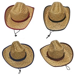 Καπέλο Cowboy Ψάθινο Ενηλίκων 35,5cm SummerTiempo 62254