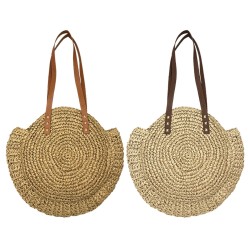 ΤΣΑΝΤΑ ΣΤΡΟΓΓΥΛΗ ΜΕΓΑΛΗ  ΨΑΘΟΧΑΡΤΟ Φ44cm SUMMERtiempo 622378