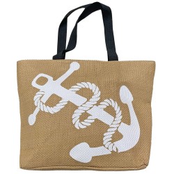 ΤΣΑΝΤΑ ΠΑΡΑΛΙΑΣ ΨΑΘΙΝΗ ΜΕ ΑΓΚΥΡΑ 47x35x13cm SUMMERtiempo 622553
