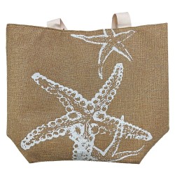 ΤΣΑΝΤΑ ΠΑΡΑΛΙΑΣ ΨΑΘΙΝΗ ΜΕ ΑΣΤΕΡΙΕΣ 47x35x13cm SUMMERtiempo 622554