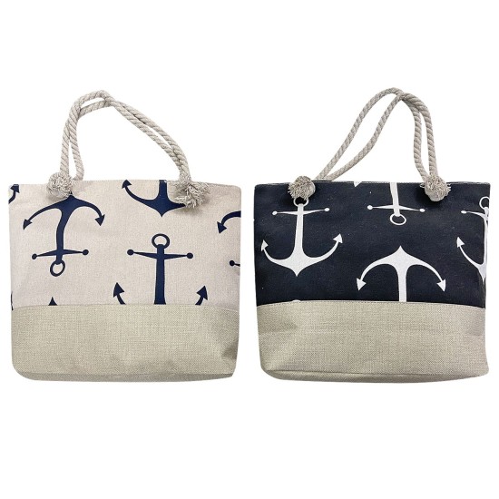 ΤΣΑΝΤΑ ΠΑΡΑΛΙΑΣ ΜΕΓΑΛΗ ΑΓΚΥΡΕΣ-ΚΑΡΑΒΑΚΙΑ 58x37x16cm SUMMERtiempo 622556