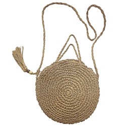 ΤΣΑΝΤΑ ΣΤΡΟΓΓΥΛΗ ΨΑΘΟΧΑΡΤΟ ΜΕ ΦΟΥΝΤΑ Φ28cm SUMMERtiempo 622561