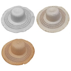 Καπέλο Ψαθόχαρτο Γυναικείο Τρυπητό Φ43cm SummerTiempo 622567