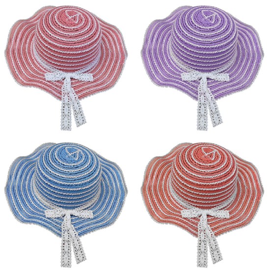 Καπέλο Ψαθόχαρτο Παιδικό Κορδέλα ø28cm SummerTiempo 622572