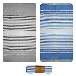ΠΕΤΣΕΤΑ ΘΑΛΑΣΣΗΣ PESTEMAL LUREX ΑΣΗΜΙ 90x180cm  ~280gr SUMMERtiempo 622724