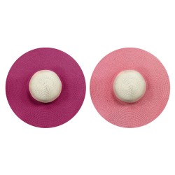 Καπέλο Ψαθόχαρτο Γυναικείο Δίχρωμο Φ47cm SummerTiempo 622832