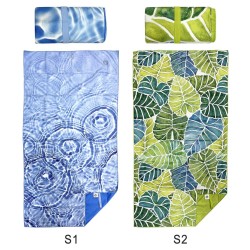 Πετσέτα Θαλάσσης Τυπωμένη Suede Μικροίνες 85x160cm  ~245gr SummerTiempo 622960