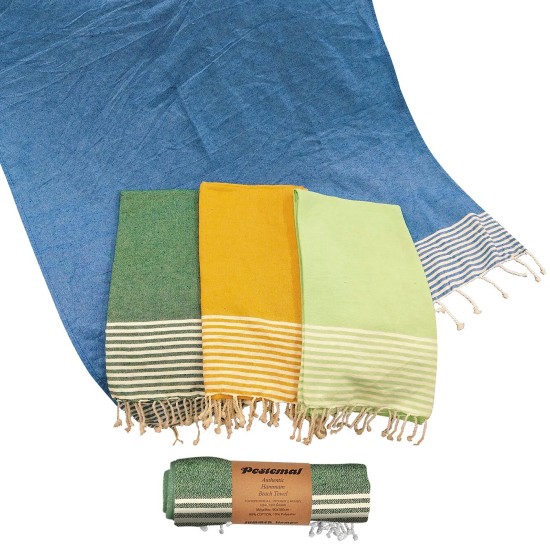 Πετσέτα Θαλάσσης Pestemal Λεπτές Ρίγες ~280g 90x180cm SummerTiempo 622965