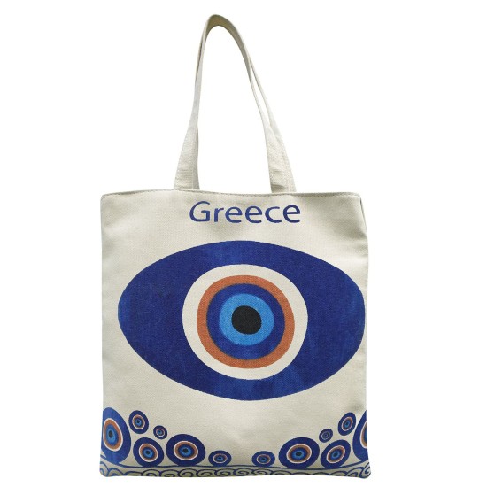 Τσάντα Βαμβακερή Τουριστική Μάτι 40x40x10cm SummerTiempo 622969