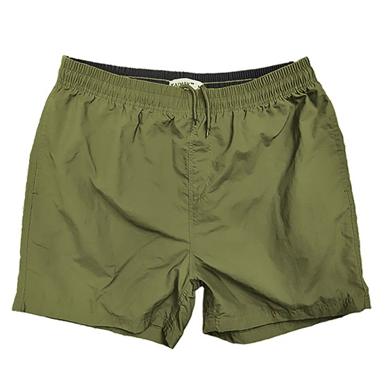 Μαγιό Ανδρικό Μονόχρωμο Ναύλον Χακί  SummerTiempo 622973