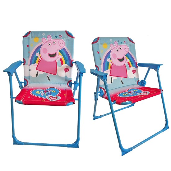 Καρεκλάκι Μεταλλικό Αναδιπλωμένο Peppa pig 53x38x27cm Peppa 5013-4234