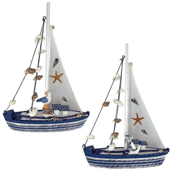 Ψαρόβαρκα Ξύλινη Μεγάλη 33x24cm SummerTiempo 623123