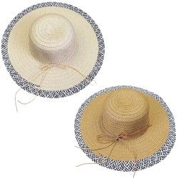 Καπέλο Ψαθόχαρτο με Δίχρωμο Περίγυρο ø40cm SummerTiempo 623158