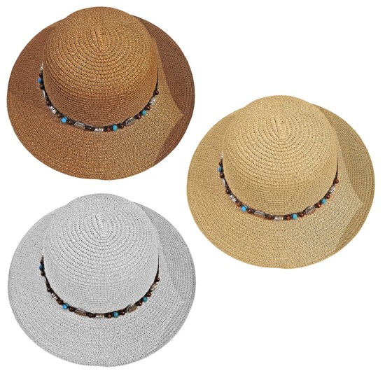 Καπέλο Ψαθόχαρτο με Μάτι & Πετράδια ø34cm SummerTiempo 623161