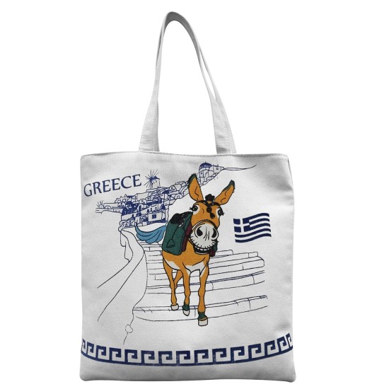 Τσάντα Βαμβακερή Τουριστική Γαϊδουράκι 40x40x10cm SummerTiempo 623185