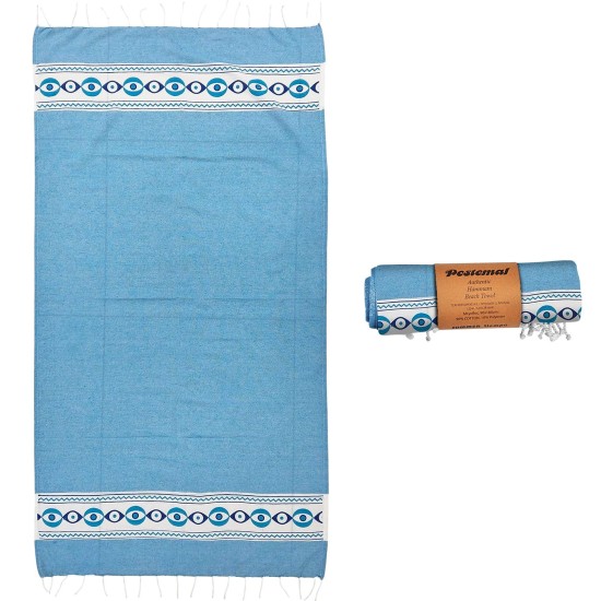 Πετσέτα Θαλάσσης Pestemal Ματάκια σε Σειρά ~280g 90x180cm SummerTiempo 623188 Πετσέτα Θαλάσσης Pestemal Ματάκια σε Σειρά ~280g 90x180cm SummerTiempo 623188