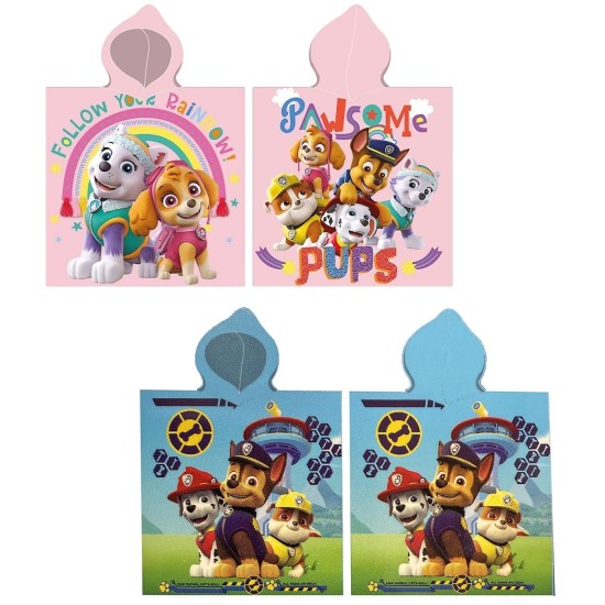 Πετσέτα Θαλάσσης Ποντσο Microfiber Paw Patrol 100x50cm Paw Patrol PAW24-1033