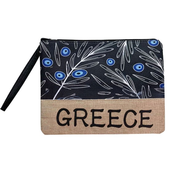 Νεσεσέρ Τσαντάκι με Γιούτα Greece 28x21cm SummerTiempo 623380
