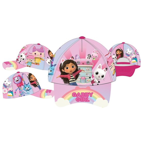 Καπέλο Παιδικό Τζόκευ Gabby's Dollhouse uv Protection με Σχέδια στα Πλάγια  Gabbys Dollhouse