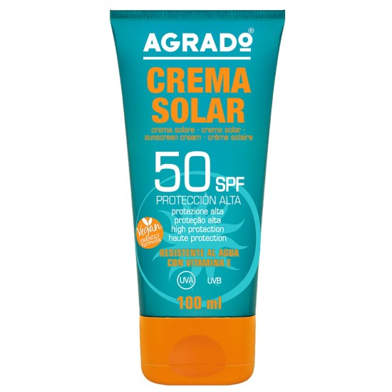 Αντηλιακή Κρέμα Προσώπου Αδιάβροχη Agrado Spf50 100ml Agrado 8332