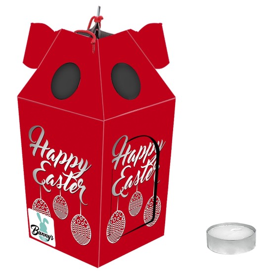 ΦΑΝΑΡΑΚΙ ΜΕ ΡΕΣΩ ΚΟΚΚΙΝΟ ΜΕ ΑΥΓΑ 21x9,5cm Bunny's 931369 ΦΑΝΑΡΑΚΙ ΜΕ ΡΕΣΩ-ΑΥΓΟΥΛΑΚΙΑ 21x9,5cm